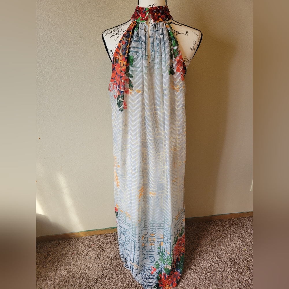 Anthropologie Floral Halter Maxi Dress - Multicolor - Picture 4 of 16